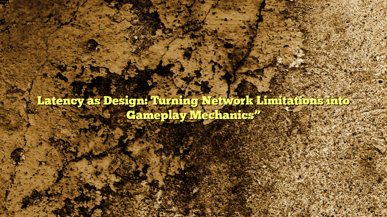 Latency as Design: Turning Network Limitations into Gameplay Mechanics”